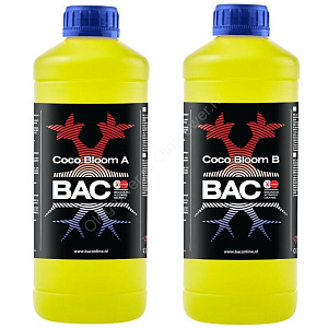 BAC Coco Bloom A+B 1 л Удобрения минеральные для стадии вегетации для кокосового субстрата BAC Coco Bloom A+B 1 л Удобрения минеральные для стадии вегетации для кокосового субстрата