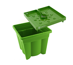  FloraFlex PotPro 6 дюймов на 3,7 л с крышка FloraCap v2,0