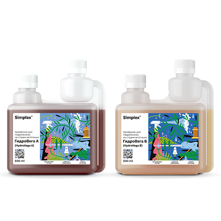 Simplex® ГидроВега А+Б (HydroVega A+B) 0,5 л Удобрения для гидропоники для стадии вегетации