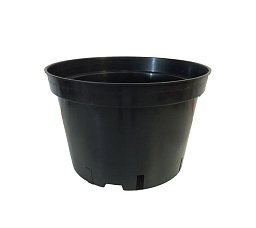 Горшок 29 см черный литой 10 л