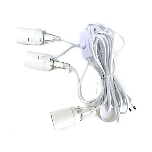 Три патрона Е27 с выключателем