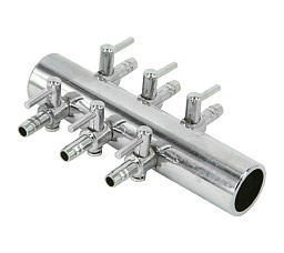 Hailea Разделитель потока на 6 каналов Хром