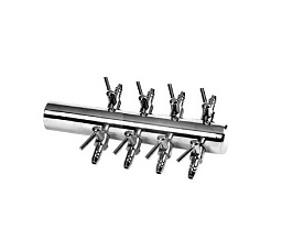 Hailea® Разделитель потока с краниками медный хромированный 8 каналов