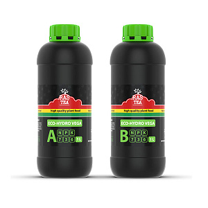 Rastea Eco-Hydro Vega A+B 1 л Удобрение минеральное для стадии вегетации для гидропоники