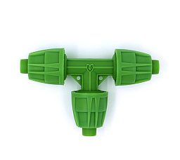 FloraFlex Трубный Т-фитинг переходник для капельного полива, 16-17 мм