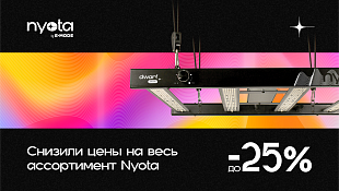 Снижение цен на 25% на светильники Nyota