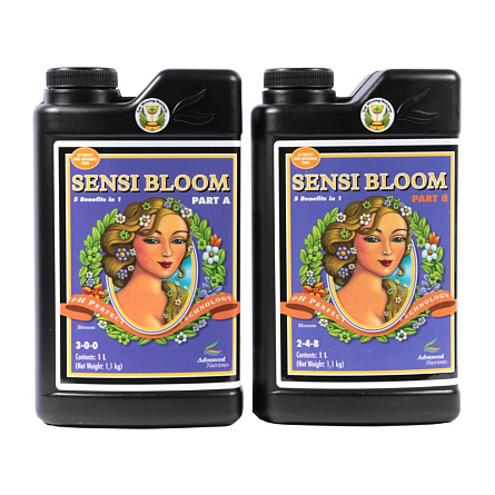 Advanced Nutrients® "рН-Перфект-Сенси Компоненты А+Б для цветения" 1 л Удобрение (pH-Perfect-Sensi Bloom Parts A+B)