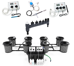 АкваПот E-MODE 8 + Регулятор pH  + Регулятор EC + SensiRoom LVL + Пробоотборник для Растворного бака