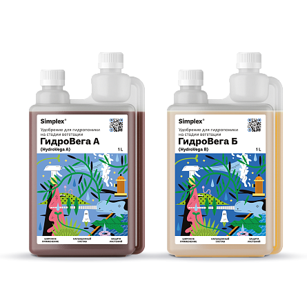 Simplex® ГидроВега А+Б (HydroVega A+B) 1 л Удобрения для гидропоники для стадии вегетации