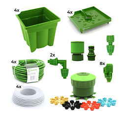 FloraFlex капельный полив на 4 растения (PotPro | 6" / FloraCap v2,0 | 6")