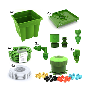 FloraFlex капельный полив на 4 растения (PotPro | 6" / FloraCap v2,0 | 6")