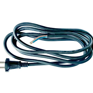 Вилка + провод 2*1.5, 1 м (черный)